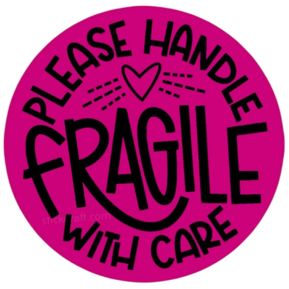 Please handle with care sticker, careful, label sticker 13 colors to choose from